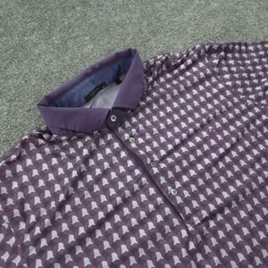Greyson Polo Shirt Mens 2XL Purple Wolf Print Hazeltine Golf Performance Stretch